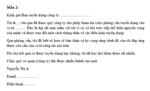 Phần kết nên thể hiện mong muốn được hợp tác lâu dài
